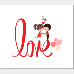 Cute Love Text Posters and Art